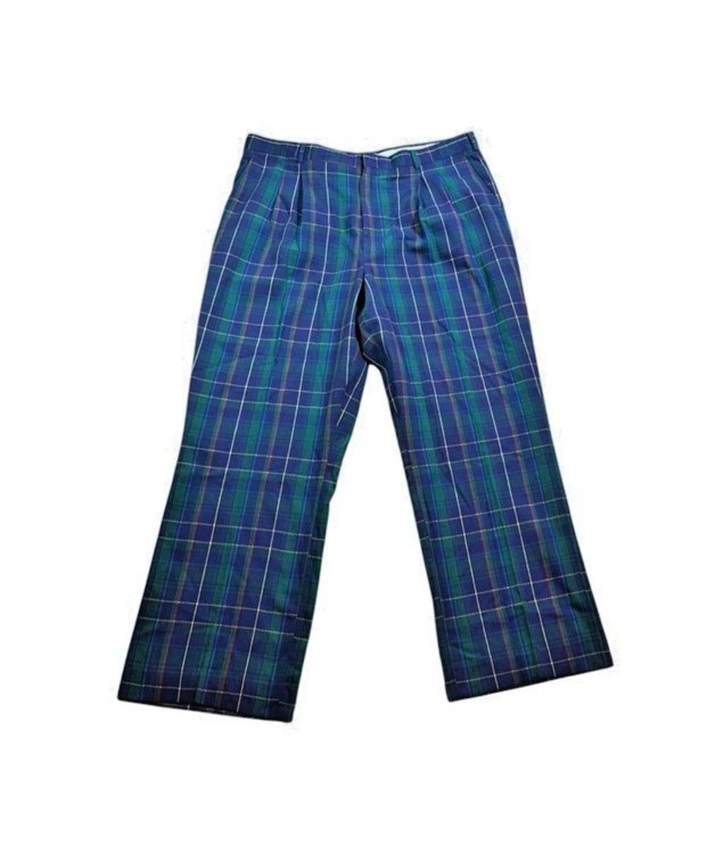 Orvis Blue and Green Plaid Chinos
